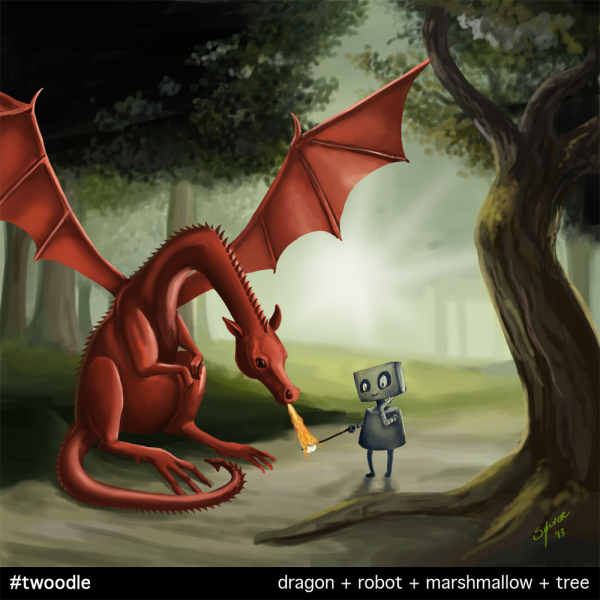Twoodle: Dragon + Robot